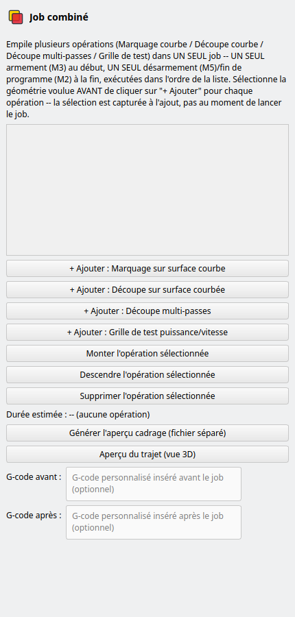 Panneau Job combiné